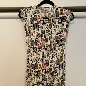 Reformation newspaper print mini dress XS